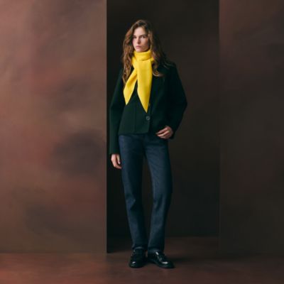 イエロー - レディス カシミヤショール＆ストール | Hermès - エルメス